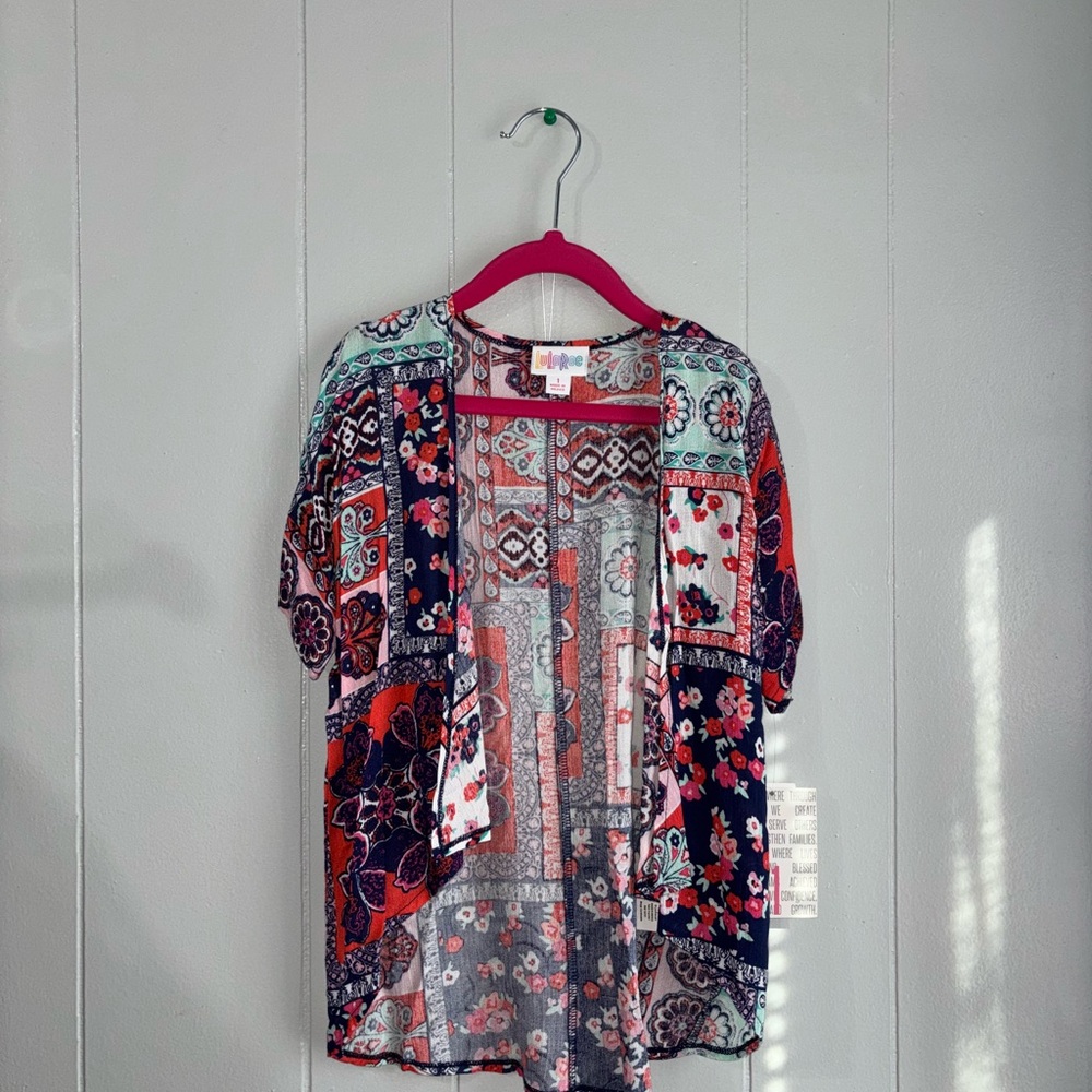 LuLaRoe KIDS Floral‎ Patchwork Sheer Top